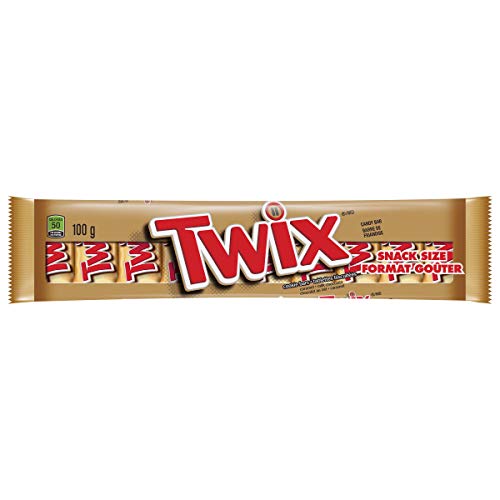 Mars Twix Caramel Milk Chocolate Snack Size Cookie Bars, 10 minis {Imported from Canada}