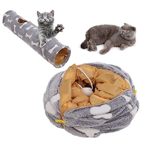 Túnel para gatos resistente de felpa suave y estructura plegable 5