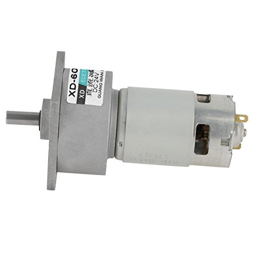 DC 12/24V 35W Adjustable Micro Speed Reducer Gear Motor CW/CCW Mini High Torque Speed Reduction Gear-box (24V 5RPM)