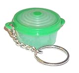 Tupperware Stuffables Container Keychain (Green) Pill Container