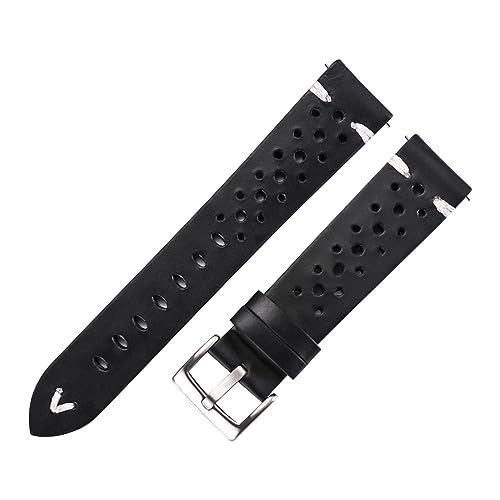 Correa de cuero para reloj unisex y porosa ideal para el estilo casual diario