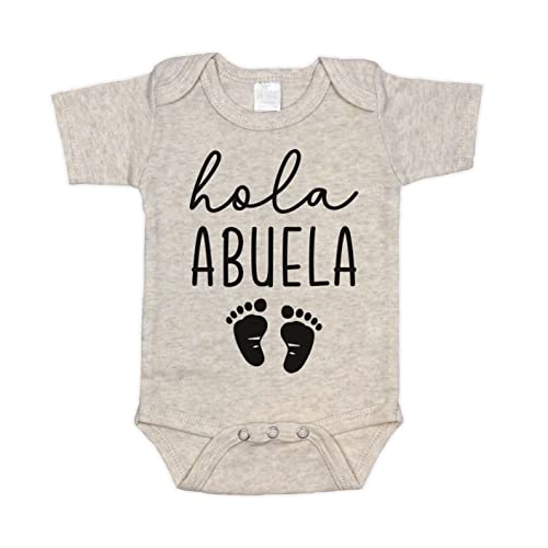Hola Abuela Pregnancy Announcement Infant Bodysuit for Spanish Grandma