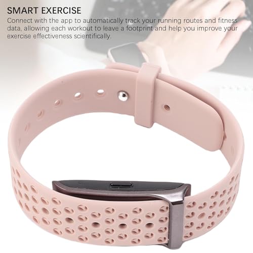 ASHATA Smart Armband, Fitness -Tracker -Band mit 10 M Wasserdicht 40 -t&auml;giger Akkulaufzeit 24/7 Herzfrequenz Schlafmonitor f&uuml;r Frauen M&auml;nner Aktivit&auml;t Gesundheit Armband (PINK)