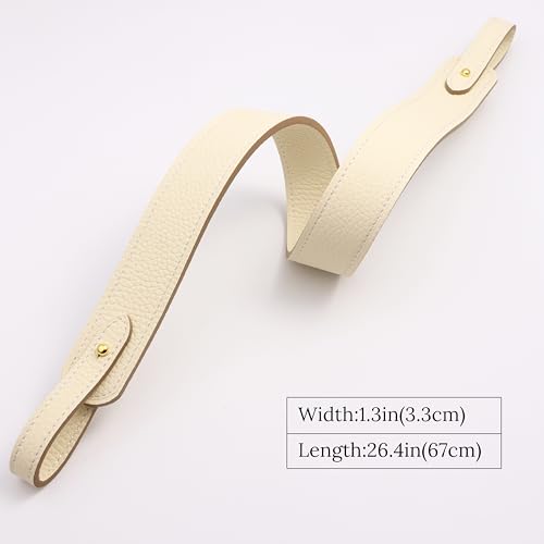 Image of Genuine Leather Purse Strap for Picotin /Lindy /Evelyne Bags Leather Shoulder Straps Replacement for Handbag
