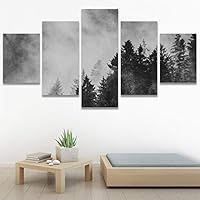 SIGNWIN 5 Panel Canvas Wall Art Expressive Landscape for Home Decorations Ready to Hang - 60