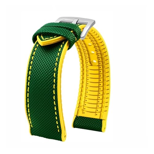 �E�H�[�^�[�S�[�X�g �n�~���g���V���[�Y �i�C�������o�[�{�g���E�H�b�`�X�g���b�v 20mm 22mm 23mm �X�g���b�v �����Y �\�t�g�h�����X�g�o���h(Green yellow silverA,20mm)