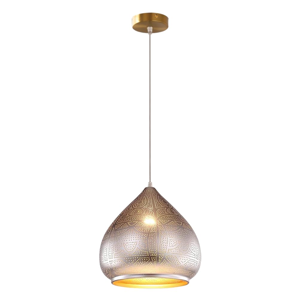 ZGDHWCR American Industrial Style Pendant Lamp, Creative Hollowed Iron Art Pendant Lamp, E26 Light Source Flush Mount Chandelier, Restaurant Living Room Balcony Decoration Light Fixtures