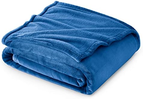 Bedsure Fleece Blanket Throw Blanket - Mediterranian Bright Blue Lightweight Blanket for Sofa, Couch, Bed, Camping, Travel - Super Soft Cozy Microfiber Blanket