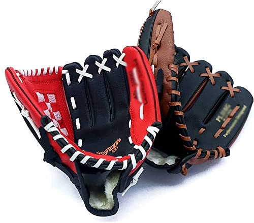 Sports Baseball Fielding Glove,Sports Baseball And Softball Glove,Infield And Outfield Baseball Gloves Baseball And Softball Mitt (Color : Red, Size : 10.5 Inch) Mbeta (Color : Black, Size : 11.5 In #TOP5
