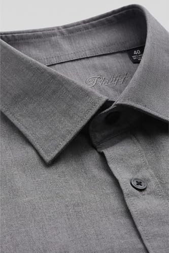 Image of Louis Philippe Men's Regular Fit Easy to Iron Everyday wear Premium Cotton Full Sleeve Solid Formal Shirt
