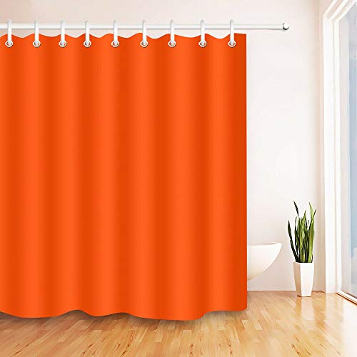 N/ Orange Red Shower Curtain Plain Color Print for Bathroom Long Bath Accessory 183 * 183CM
