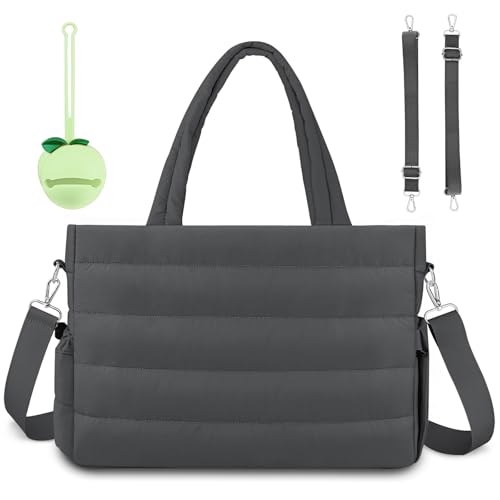 Image of KUBYA Diaper Bag Tote, Baby Diaper Tote Bags Crossbody Hospital Bag Travel Large Mommy Bag, with Silicone Pacifier Case