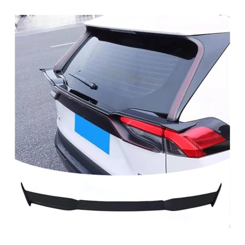 Spoiler per bagagliaio, spoiler centrale compatibile con Toyota RAV4 2020-2024, materiale ABS, kit di rifiniture per carrozzeria, spoiler posteriore, spoiler per bagagliaio(Bright black)