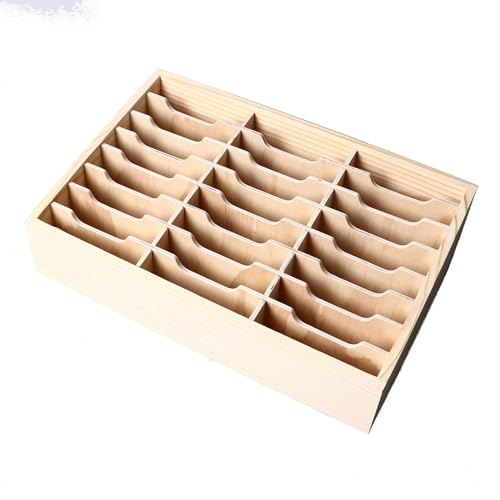Organisateur de bureau durable en bois avec 24 compartiments pour accessoires - 6