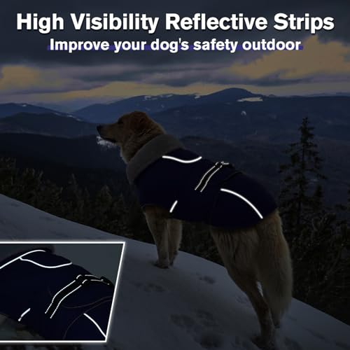 Lelepet Hundejacke Winter Warmer Hundemantel, Wasserdichter Wintermantel Fleece Hundeweste für Mittelgroße Hunde, Winddichte Hundebekleidung Outdoor Haustier Kostüm (Armeegrün, M)