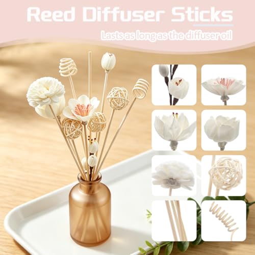Set de 18 palitos difusores de aroma de rattan miniatura 2