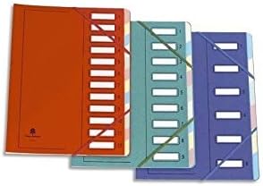 Extendos Mon Dossier Separator File 9 Compartments Laminated Card Red
