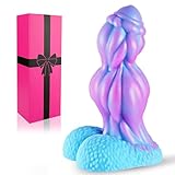 17,5 cm Silikon-Monster-Doppelpenis-Dildo mit Saugnapf, realistischer Traum-Hund-Dildo, dicke knotige Penisse, kleine Alien-G-Punkt-Anus-Stimulation, Erotikspielzeug für Männer,Frauen und Homosexuelle