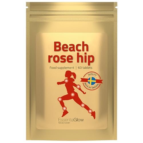 Rose Hip Tablets with Vitamin C, A, E - Vegan Supplement, 60 Tablets