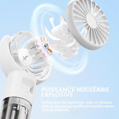 Mini ventilateur portable brume d'eau idéal voyage et camping - 6