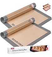 Silicone Baking Mat, Sopito Food Safe Silicone Baking Sheet, Heat Proof 480℉ Cooking Mat, Length ...