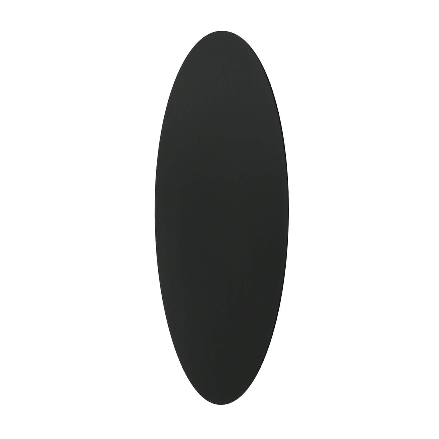 Wandlampe Metall rund Ø 40 cm Modern flach Schwarz indirektes Licht Wohnzimmer Flur Wandleuchte