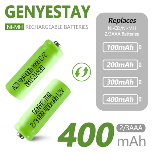 Baterías Recargables Ni-MH 2/3AAA 1.2V 400mAh, 12 Unidades miniatura 6