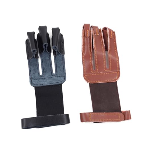 KESYOO 1pc Finger Gloves Protective Arrow Hunting Glove with Hook and Loop Fastener for Comfort and Fit Random