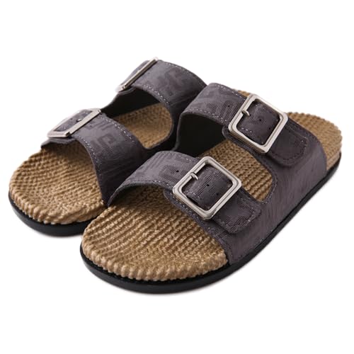 Roxoni Women's Fashion Cork Sole Double Buckle Indoor/Outdoor Sandal2
