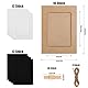 GOIEHIR Braun Papier Fotorahmen, 40 Pcs Kraftpapier Bilderrahmen, Papier Bilderrahmen, 11,5 x 15,5 cm, zum Aufhängen von Bildern Postkarten mit 40 Holzklammern und 4 Hanfseil, 3 Farben