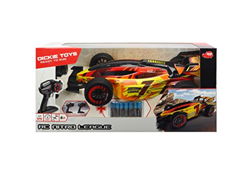 Dickie Toys RC Nitro League mit Fernsteuerung, RC Auto, ferngesteuertes Fahrzeug mit Turbofunktion, Gun Controller, 15… – Bild 6