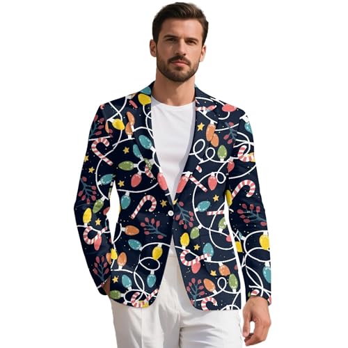 NDISTIN Men's Blazers Sport Coats Regular Fit Sports Suit Jacket Business Daily One Button Blazer with 2 Side Pockets