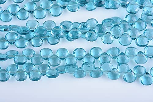 Quartz bleu de Londres facetté en cœur de qualité supérieure pour bijoux raffinés