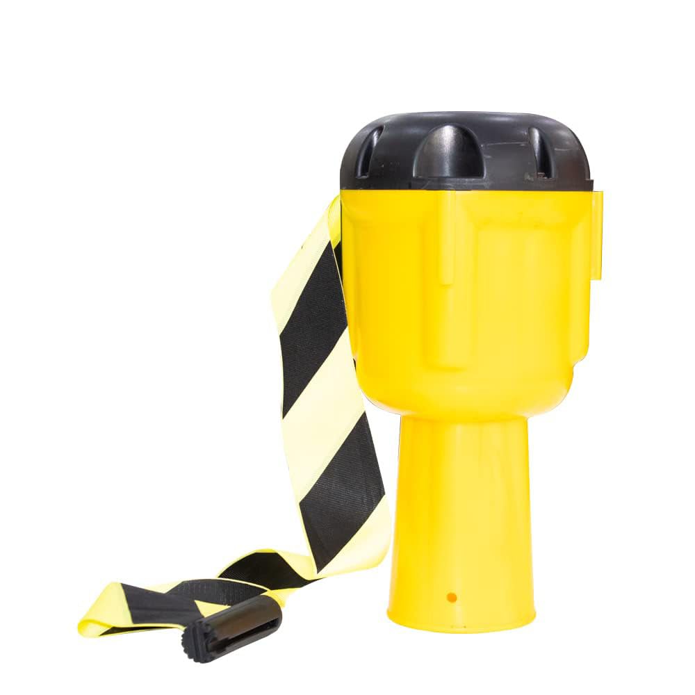 Cinturón de precaución de Cono de tráfico retráctil, Conos de tráfico retráctiles Cinta de Advertencia Barrera(10m,Yellow)