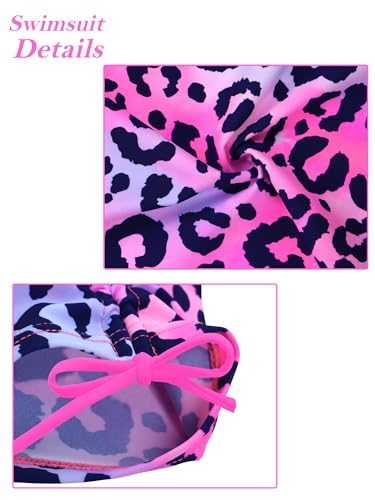 Image of Girls Rash Guard 2 Pieces Bathing Suit UPF50+ Swimsuit with Swimming Skirt Swimwear 2-14Y