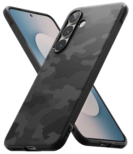 Image of Ringke Onyx for Samsung Galaxy S25 FE Case [Anti-Fingerprint Texture] Ultra Thin Lightweight Shockproof Cover with Non-Slip Side Grip - Camo Black