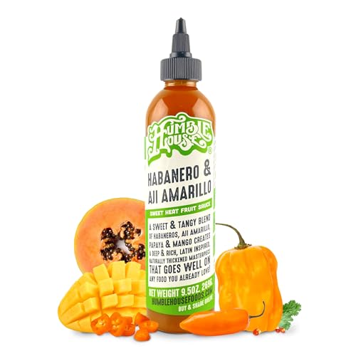 Habanero and Aji Amarillo: Sweet Heat Fruit sauce by Humble House (9.5oz) Caribbean Jerk Sauce Meets...
