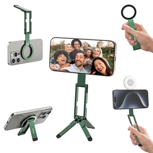 Image of ULANZI MA60 Phone Tripod for Magsafe, Aluminium Mini Phone Stand Green
