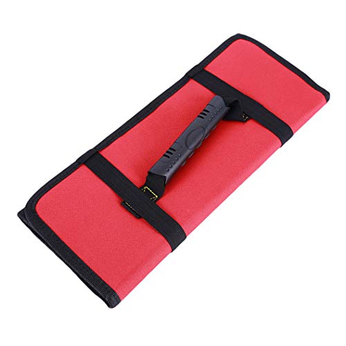Preisvergleich Produktbild LLZIYAN Werkzeugrolle Organizer Multi-Tasche Werkzeug Aufbewahrungstasche Tasche Für Elektriker Klempner Carpenter, Rot
