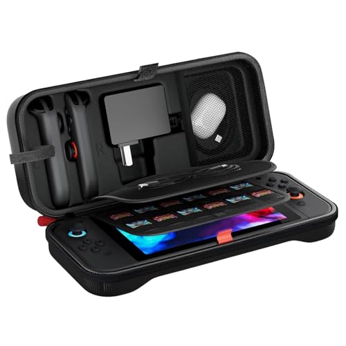 KINDLUME Funda Consola Portátil, Funda Consola, Maletín Rígido, Estuche con 10 Ranuras para Tarjetas, Compatible con Nuevas Consolas, para Protección, Viaje, Almacenamiento