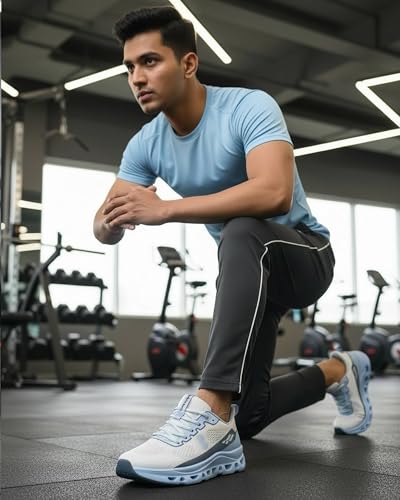Image of Bacca Bucci Balance Men's Sports Sneakers | Ultra-Light Jacquard Running Shoes with Cushioned Rebound Sole | EVA + Rubber Heavy-Duty Outsole | All-Day Comfort & Breathable Daily Trainers