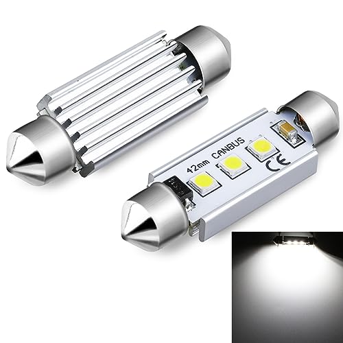 Alla Lighting 2pcs Super Bright LED 6000K Xenon White miniatura 1