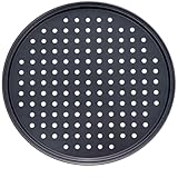DUANSIYU Pizzateller Nonstick Carbon Steel Pizza Crisper Trays Backform mit Löchern Round Deep Dish Plate Bakewave Mold Ofen Home Kitchen Tools Pizzabrett(26CM)