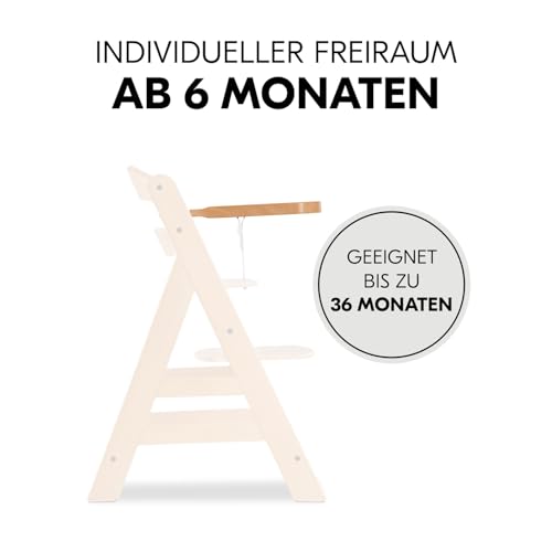 Hauck Essbrett & Tisch aus Holz für Alpha Hochstühle (Wooden Tray) - Natur – Ansicht 3