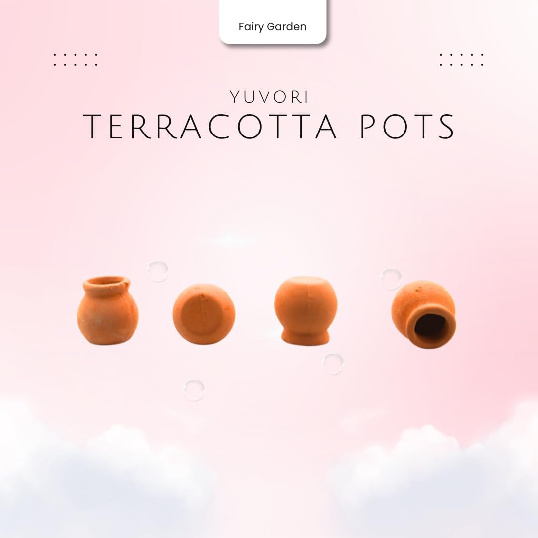 20x Mini Tontöpfe für Puppenhaus & Miniaturgarten – Natur-Terrakotta – Ideal für 1:12 / 1:6 Maßstab, Moos-Terrarium, Mikrolandschaft & DIY Deko (Bauchform ohne Abflussloch, 1,2 cm)
