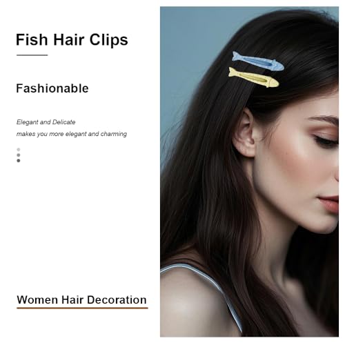 16 piezas clips de cabello pez para mujer miniatura 4