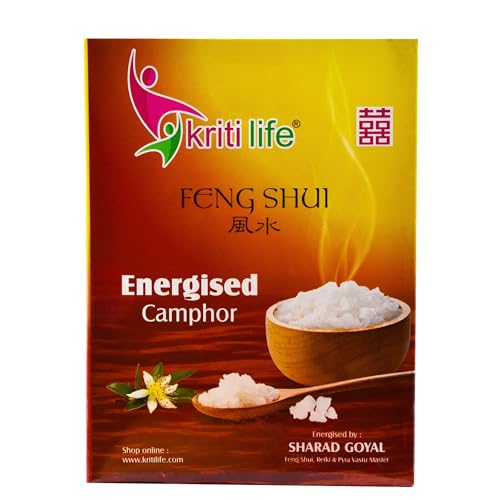 Image of Kriti Life Energised Camphor Feng Shui 500 Gram | Organic Pure White Kapoor for Pooja Hawan | Home Fragrance | Aromatherapy | Kapoor Dani & Diffuser Suitable