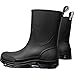 XUNRUO Mid Calf Garden Rain Boots for men and women,Waterproof Outdoor shoes Slip Resistant Fashion Boots Black46