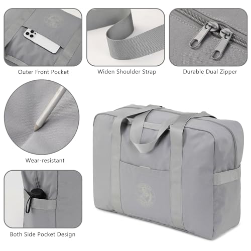 Travel Duffel Bag Weekender Overnight Bag, Sports Gym Bag Carry On Tote Bag for Men Women Scandihome Series4