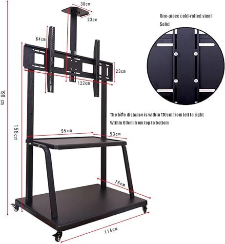 Soporte móvil para TV con ruedas para pantallas miniatura 5